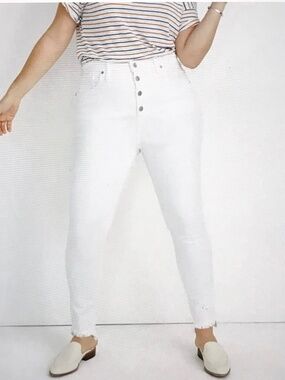 MADEWELL Plus Size White Skinny Jeans Women’s Size 18 Petite NWT